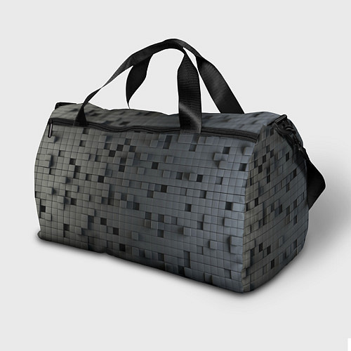Спортивная сумка Пиксельный объёмный паттерн / 3D-принт – фото 2