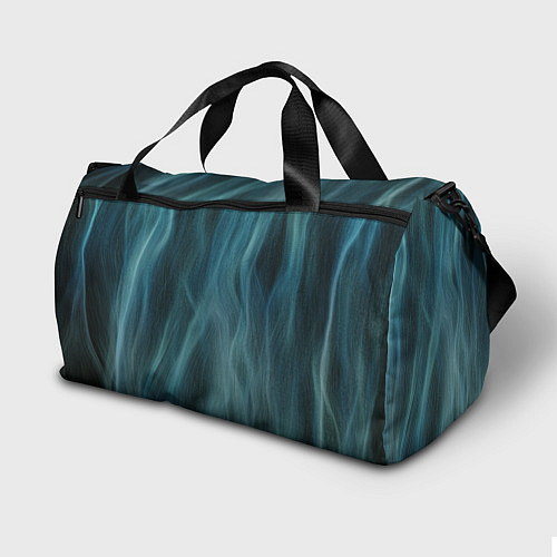 Спортивная сумка Прерывистый абстрактный синий дым во тьме / 3D-принт – фото 2