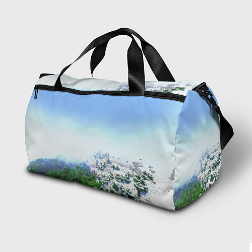Спортивная сумка Зимний пейзаж - Майнкрафт / 3D-принт – фото 2