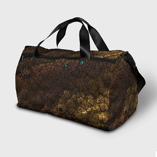 Спортивная сумка Абстрактный песок из золота / 3D-принт – фото 2