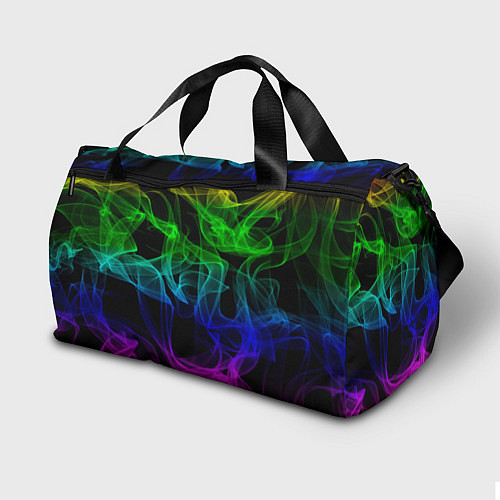 Спортивная сумка Разноцветный неоновый дым / 3D-принт – фото 2
