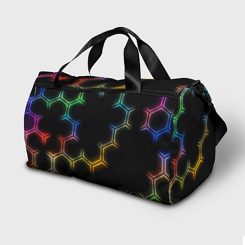 Спортивная сумка Mercedes - neon pattern / 3D-принт – фото 2