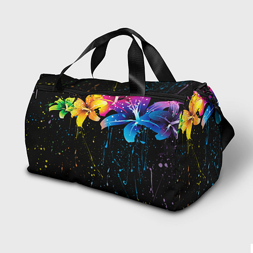 Спортивная сумка Цветные лилии / 3D-принт – фото 2