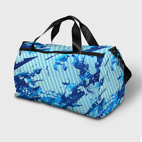 Спортивная сумка Синие линии / 3D-принт – фото 2