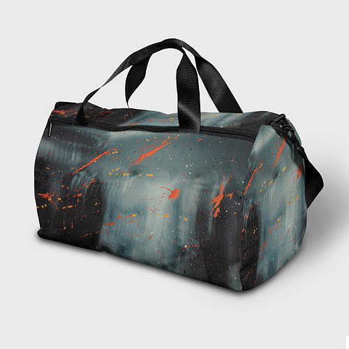 Спортивная сумка Абстрактное множество костюмов в тумане и краски / 3D-принт – фото 2