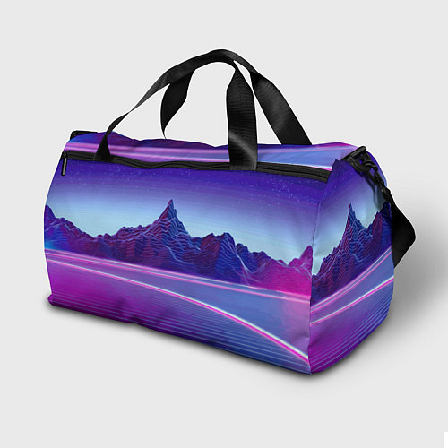 Спортивная сумка Neon mountains - Vaporwave / 3D-принт – фото 2