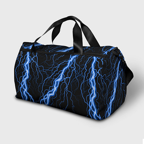 Спортивная сумка Радужные друзья Синий молния / 3D-принт – фото 2