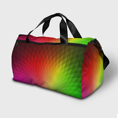 Спортивная сумка Радужные ромбы / 3D-принт – фото 2