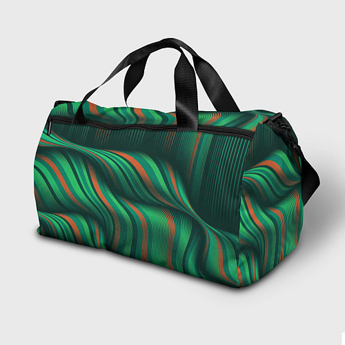 Спортивная сумка Абстрактные объёмные полосы / 3D-принт – фото 2