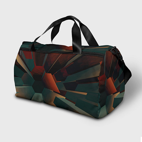 Спортивная сумка Геометрические абстрактные линии и столбы / 3D-принт – фото 2