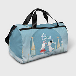 Сумки спортивные 2023 - танец зайчиков, цвет: 3D-принт