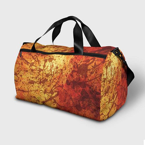 Спортивная сумка Текстура - Orange in dark splashes / 3D-принт – фото 2