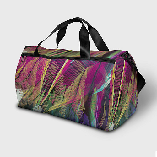 Спортивная сумка Неоновые волнообразные линии / 3D-принт – фото 2