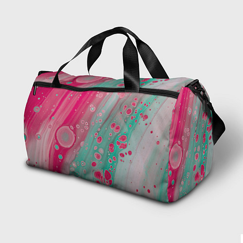Спортивная сумка Розовые и голубые краски / 3D-принт – фото 2