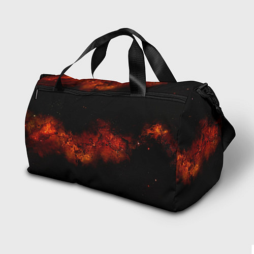 Спортивная сумка Абстрактные взрывы в космосе и красные звёзды / 3D-принт – фото 2