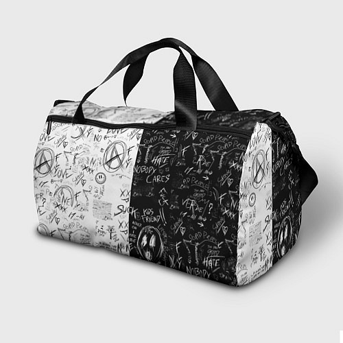 Спортивная сумка Уэнсдей: Черное/Белое / 3D-принт – фото 2