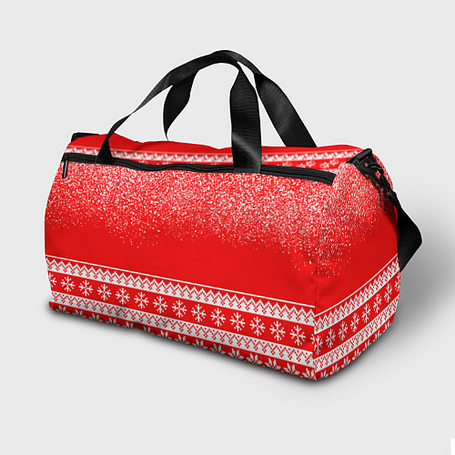 Спортивная сумка С новым годом - котик и ёлка / 3D-принт – фото 2