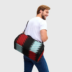 Сумки спортивные Красно-бирюзовый разрыв, цвет: 3D-принт — фото 2