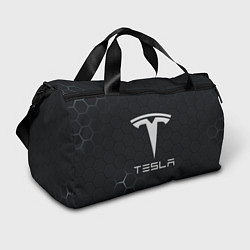 Спортивная сумка Tesla логотип - матовое стекло