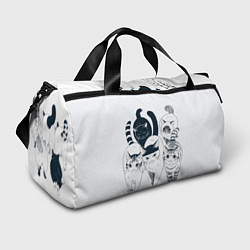 Сумки спортивные Любопытные кошки, цвет: 3D-принт