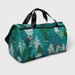 Спортивная сумка Ежи в еловом лесу