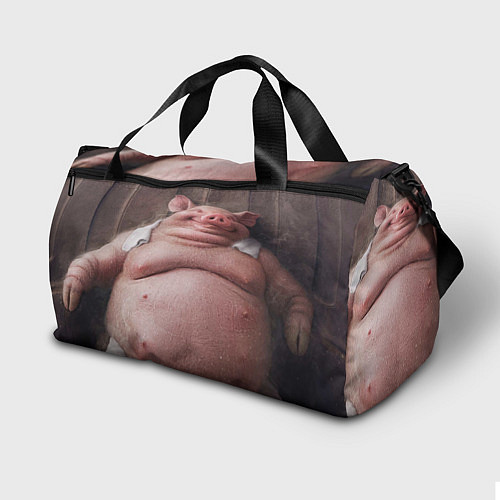 Спортивная сумка Свинья сидит в сауне / 3D-принт – фото 2