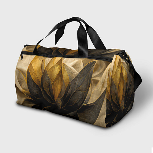Спортивная сумка Абстрактная композиция с сухим цветком / 3D-принт – фото 2