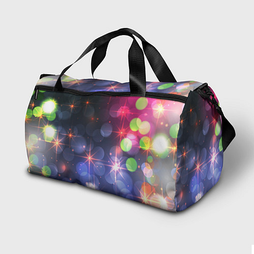 Спортивная сумка Поп арт неоновые звезды космического неба / 3D-принт – фото 2