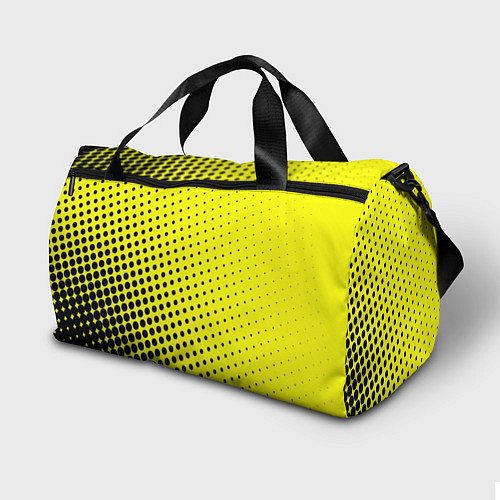 Спортивная сумка Енот на желтом фоне с черными пятнами / 3D-принт – фото 2
