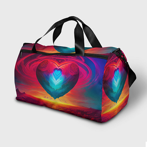 Спортивная сумка Сердце мира / 3D-принт – фото 2