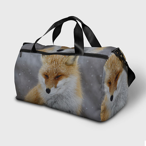 Спортивная сумка Лис в снегу / 3D-принт – фото 2