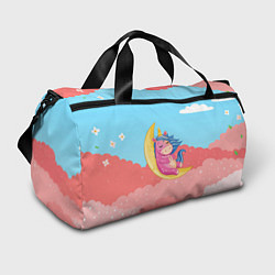 Сумки спортивные Единорог на месяце, цвет: 3D-принт
