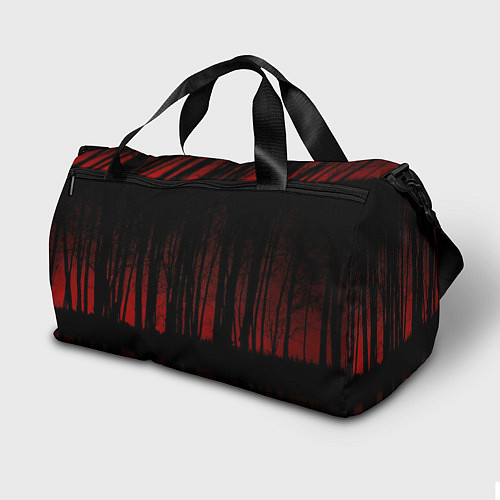 Спортивная сумка Уэнсдэй красный лес / 3D-принт – фото 2