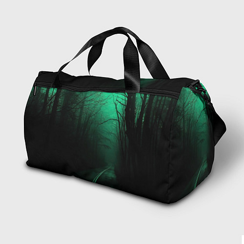 Спортивная сумка Уэнсдэй зеленый лес / 3D-принт – фото 2