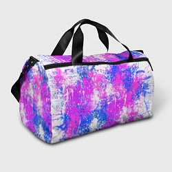 Спортивная сумка Разбрызганная фиолетовая краска - светлый фон