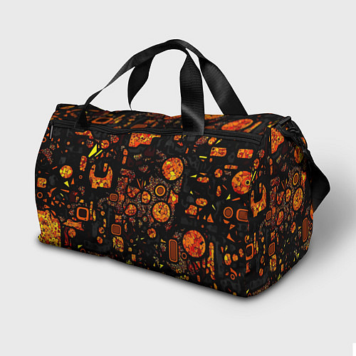Спортивная сумка Арт нейросети с абстрактным узором / 3D-принт – фото 2