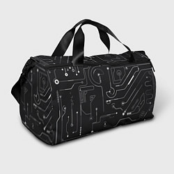 Сумки спортивные Зелёный абстрактный игровой, цвет: 3D-принт
