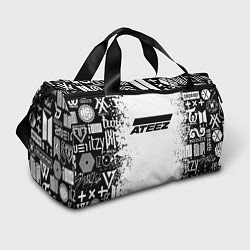 Сумки спортивные Ateez black and white, цвет: 3D-принт