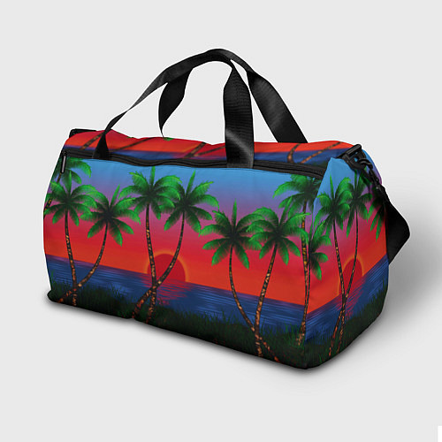 Спортивная сумка Пальмы и море / 3D-принт – фото 2
