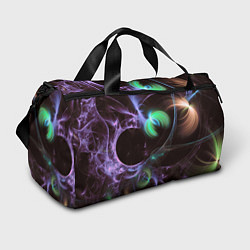 Спортивная сумка Магические фиолетовые волны и цветные космические