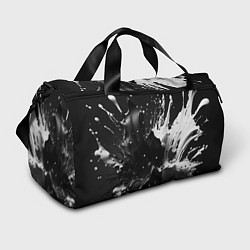 Спортивная сумка Брызги красок - белая и черная