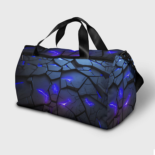 Спортивная сумка Светящаяся синяя лава / 3D-принт – фото 2