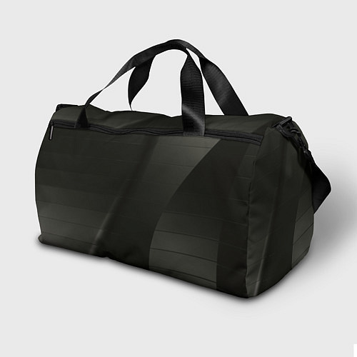 Спортивная сумка Чёрные геометрические металлические листы / 3D-принт – фото 2