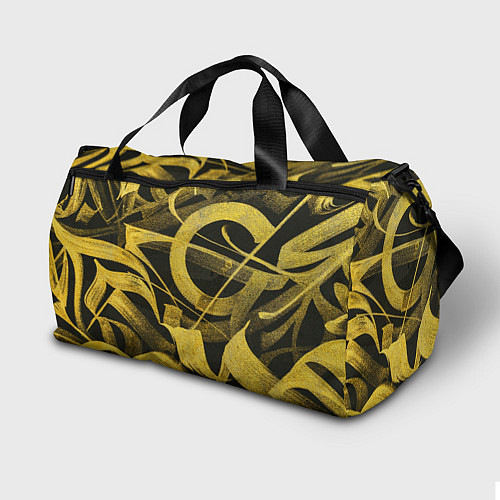 Спортивная сумка Gold Calligraphic / 3D-принт – фото 2