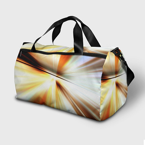 Спортивная сумка Абстрактные светлые лучи из тени / 3D-принт – фото 2