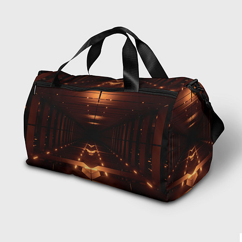 Спортивная сумка Оранжевые фонари в полной темноте / 3D-принт – фото 2