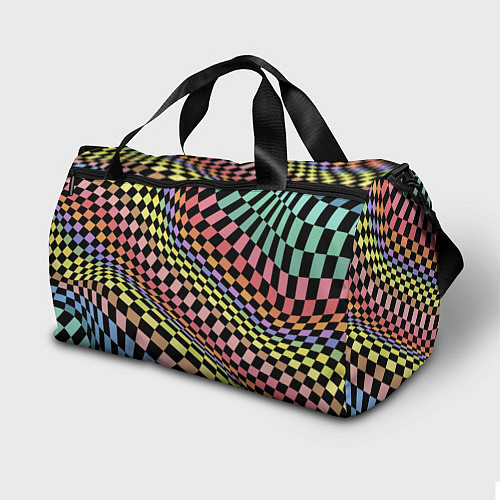 Спортивная сумка Colorful avant-garde chess pattern - fashion / 3D-принт – фото 2