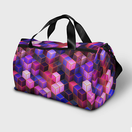 Спортивная сумка Цветные кубики / 3D-принт – фото 2