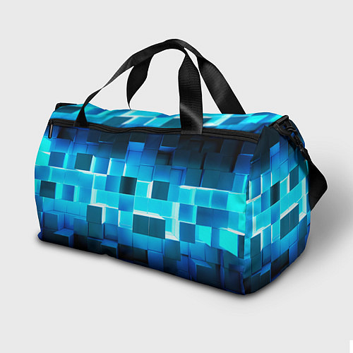 Спортивная сумка Неоновые кубы с подсветкой / 3D-принт – фото 2