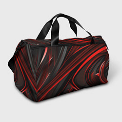 Сумки спортивные Black and red abstract, цвет: 3D-принт